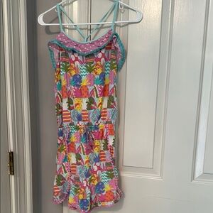 Matilda Jane Pastel Pineapple Romper Size 16